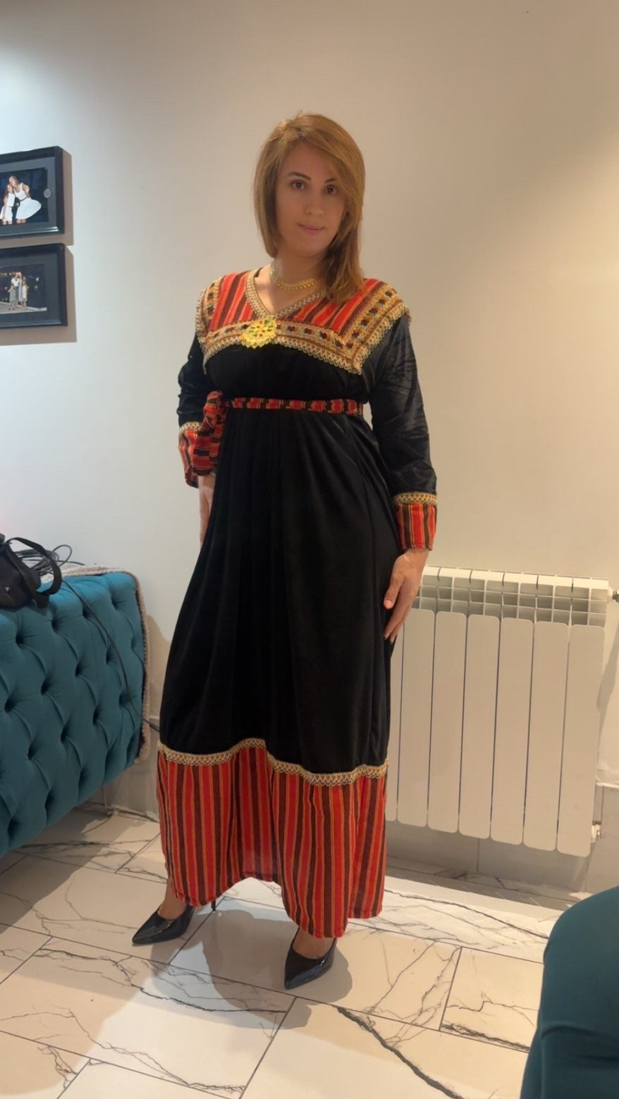 Robes velours foutha verte(36 jusqu’au 48)