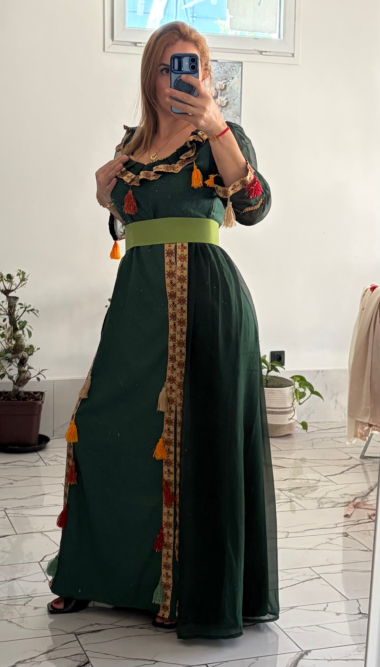 Robe kabyle modèle 11 T36/48 vert