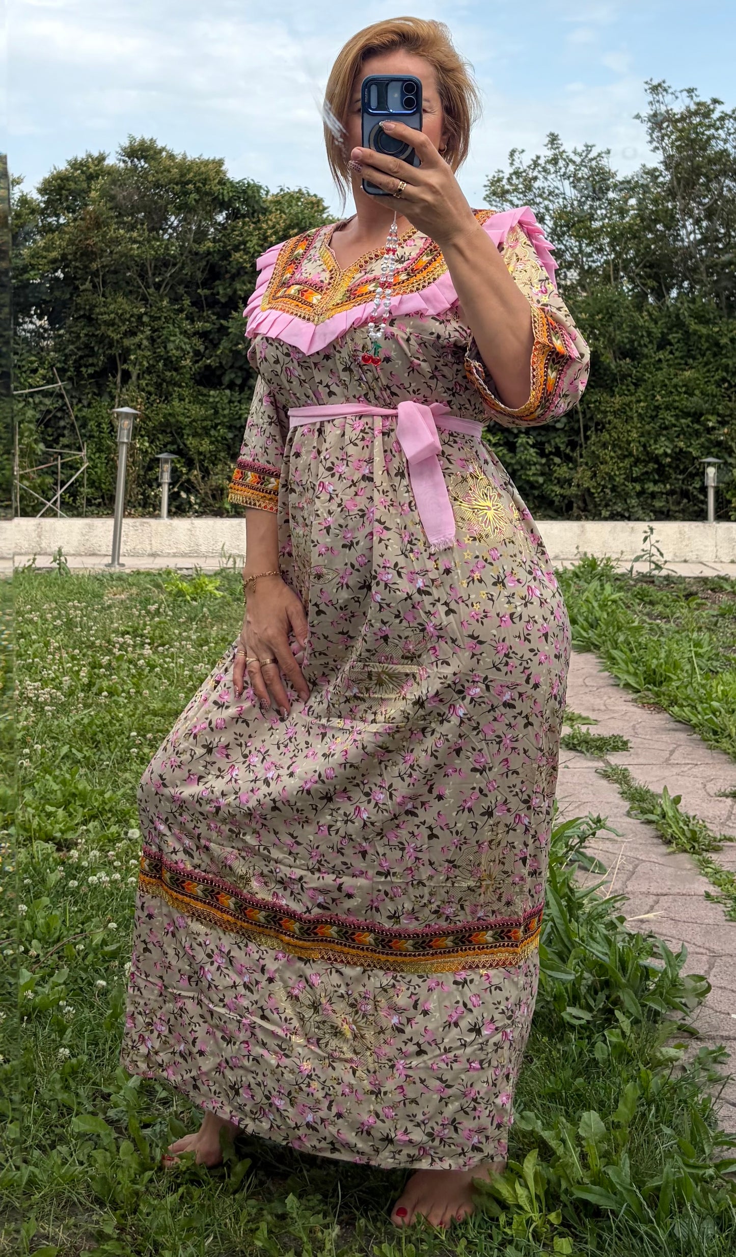 Robes fleuries rosée