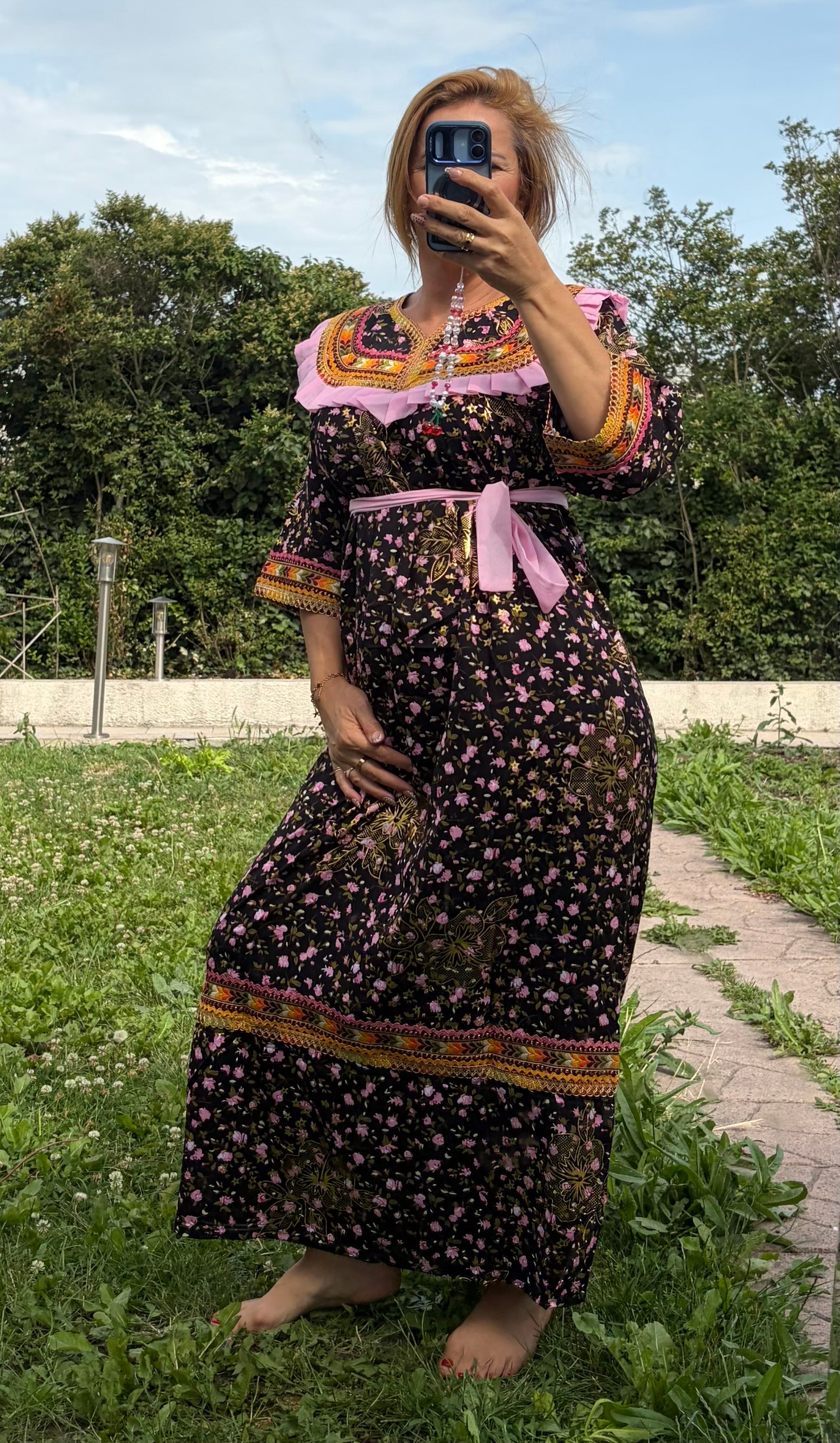 Robes fleuries rosée
