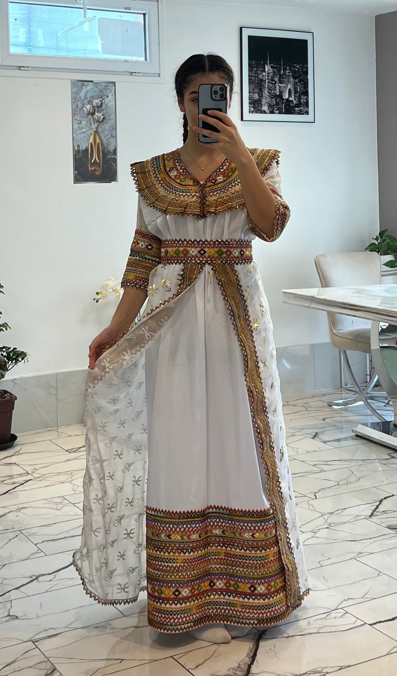 Robe motif berbère fête