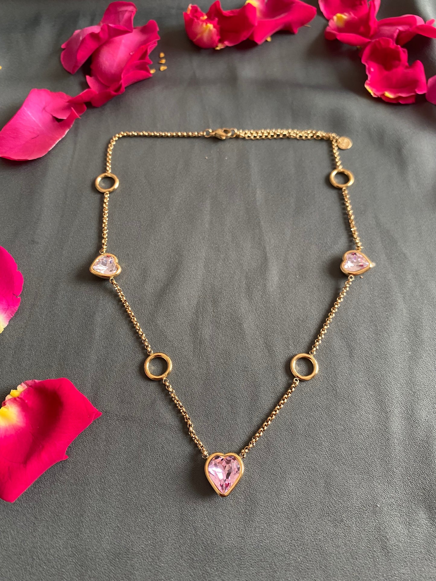 Collier cœur bleu