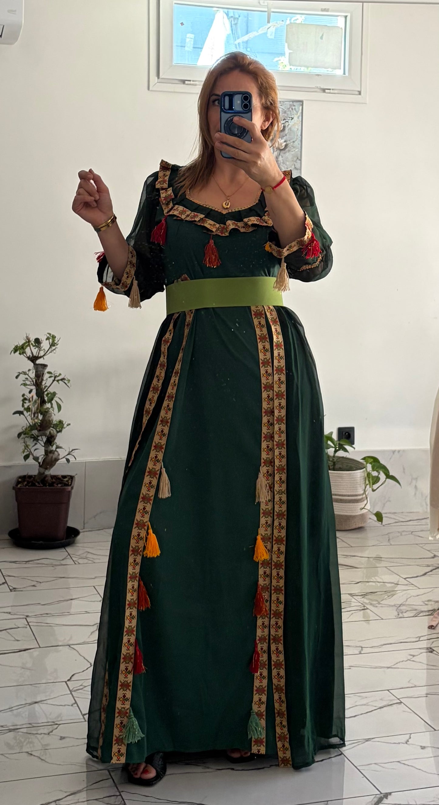 Robe kabyle modèle 11 T36/48 vert