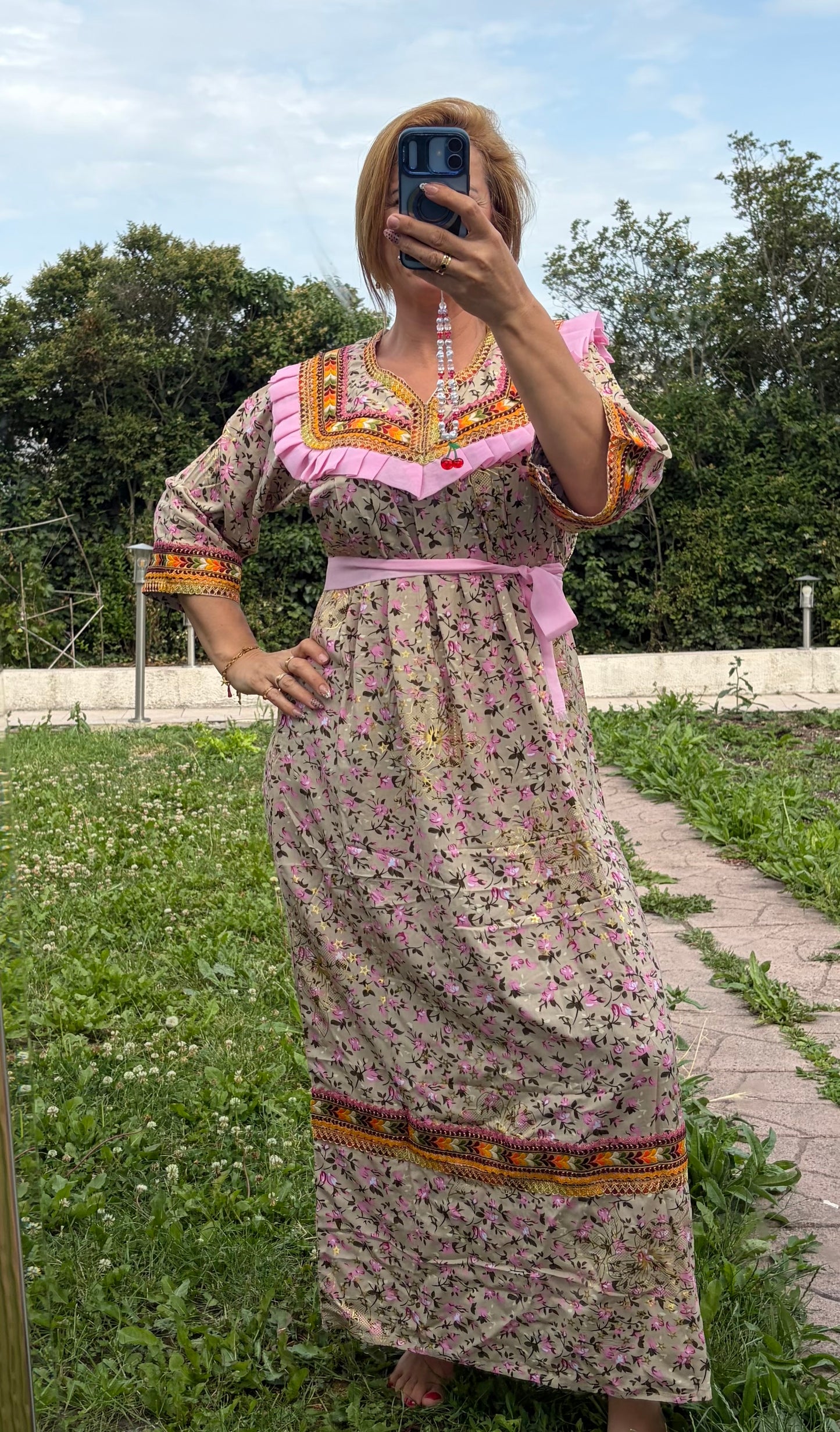 Robes fleuries rosée