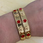 Bracelet Inspiration trèfle 
 rouge l’unité