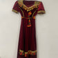 Robe velours fille bordeaux (9/10/11/12)