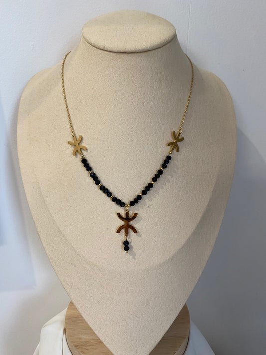 Collier berbère perle noir