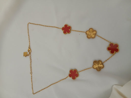 Collier trèfle 🍀 rouge