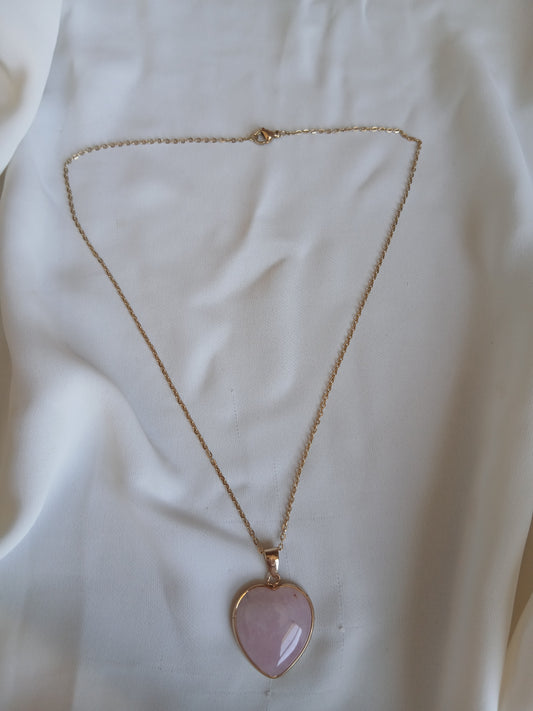 Collier pierre rose