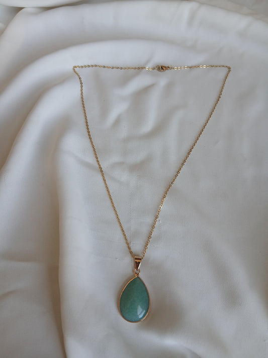 Collier pierre vert
