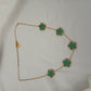 Collier trèfle vert