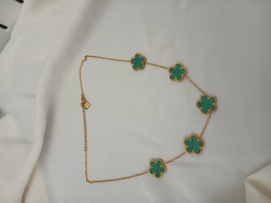 Collier trèfle vert